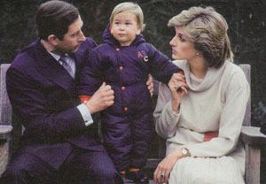 Принц Чарльз и принцесса Диана с маленьким принцем Уильямом